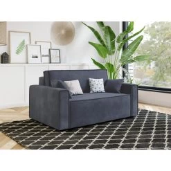 Canapé Droit MIRA Fixe Tissu Bleu Nuit 2 Places 13 Canapé Droit MIRA Fixe Tissu Bleu Nuit 2 Places -Meuble Déco Soldes canape droit mira fixe tissu bleu 2 places 6