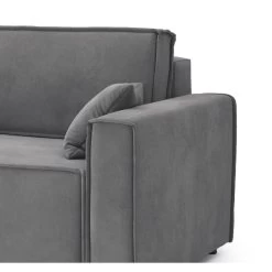 Canapé Droit MIRA Fixe Tissu Gris Souris 2 Places 11 Canapé Droit MIRA Fixe Tissu Gris Souris 2 Places -Meuble Déco Soldes canape droit mira fixe tissu gris 2 places 4