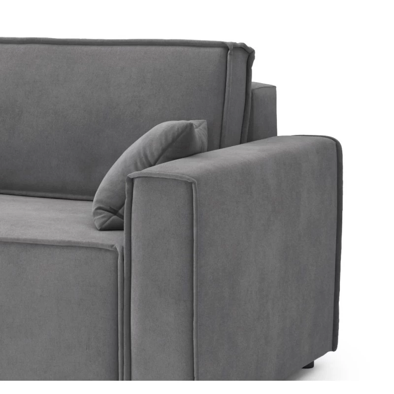 Canapé Droit MIRA Fixe Tissu Gris Souris 2 Places 5 Canapé Droit MIRA Fixe Tissu Gris Souris 2 Places – Image 5