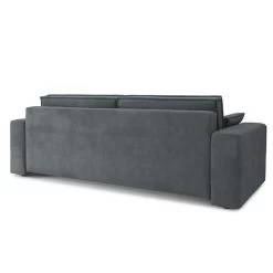 Canapé Droit MIRAGE Convertible Velours Gris Souris 12 Canapé Droit MIRAGE Convertible Velours Gris Souris -Meuble Déco Soldes canape droit mirage convertible velours gris souris 5