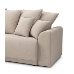 Canapé Droit NOVA Convertible Tissu Beige 3 Places -Meuble Déco Soldes canape droit nova convertible tissu beige 6