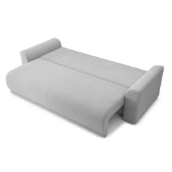 Canapé Droit NOVA Convertible Tissu Gris 3 Places -Meuble Déco Soldes canape droit nova convertible tissu gris 3