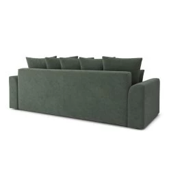 Canapé Droit NOVA Convertible Tissu Vert 3 Places -Meuble Déco Soldes canape droit nova convertible tissu vert 5