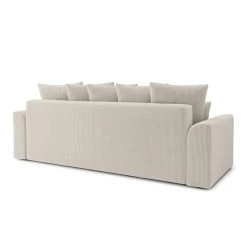 Canapé Droit NOVA Convertible Velours Cotêlé Beige 3 Places 15 Canapé Droit NOVA Convertible Velours Cotêlé Beige 3 Places -Meuble Déco Soldes canape droit nova convertible velours cotele beige 5