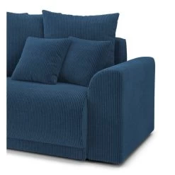 Canapé Droit NOVA Convertible Velours Cotêlé Bleu Cobalt 3 Places -Meuble Déco Soldes canape droit nova convertible velours cotele bleu cobalt 6