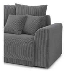 Canapé Droit NOVA Convertible Velours Cotêlé Gris Souris 3 Places -Meuble Déco Soldes canape droit nova convertible velours cotele gris souris 6