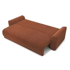 Canapé Droit NOVA Convertible Velours Cotêlé Terracotta 3 Places 13 Canapé Droit NOVA Convertible Velours Cotêlé Terracotta 3 Places -Meuble Déco Soldes canape droit nova convertible velours cotele terracotta 3