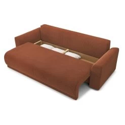 Canapé Droit NOVA Convertible Velours Cotêlé Terracotta 3 Places 14 Canapé Droit NOVA Convertible Velours Cotêlé Terracotta 3 Places -Meuble Déco Soldes canape droit nova convertible velours cotele terracotta 4