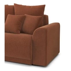 Canapé Droit NOVA Convertible Velours Cotêlé Terracotta 3 Places 16 Canapé Droit NOVA Convertible Velours Cotêlé Terracotta 3 Places -Meuble Déco Soldes canape droit nova convertible velours cotele terracotta 6