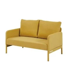 Canapé Droit PANTONE Fixe Tissu Jaune Moutarde 2 Places -Meuble Déco Soldes canape droit pantone fixe tissu jaune 2 places 2