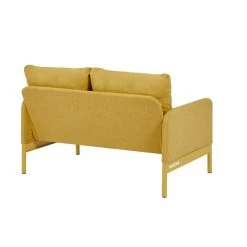 Canapé Droit PANTONE Fixe Tissu Jaune Moutarde 2 Places -Meuble Déco Soldes canape droit pantone fixe tissu jaune 2 places 3