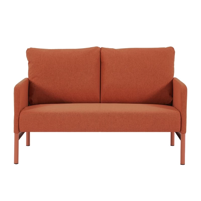 Canapé Droit PANTONE Fixe Tissu Terracotta 2 Places 2 Canapé Droit PANTONE Fixe Tissu Terracotta 2 Places – Image 2