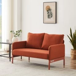 Canapé Droit PANTONE Fixe Tissu Terracotta 2 Places 14 Canapé Droit PANTONE Fixe Tissu Terracotta 2 Places -Meuble Déco Soldes canape droit pantone fixe tissu rouge 2 places 6