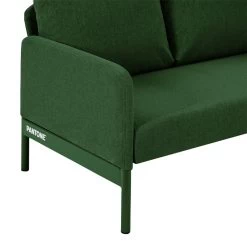 Canapé Droit PANTONE Fixe Tissu Vert Olive 2 Places -Meuble Déco Soldes canape droit pantone fixe tissu vert 2 places 4