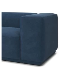 Canapé Droit SACHA Fixe Tissu Bleu 4 Places -Meuble Déco Soldes canape droit sacha fixe tissu bleu 4 places 4