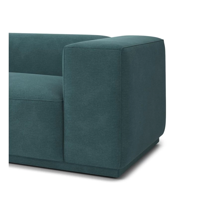 Canapé Droit SACHA Fixe Tissu Bleu Paon 4 Places 5 Canapé Droit SACHA Fixe Tissu Bleu Paon 4 Places – Image 5