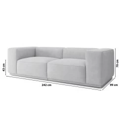 Canapé Droit SACHA Fixe Tissu Gris Clair 4 Places 13 Canapé Droit SACHA Fixe Tissu Gris Clair 4 Places -Meuble Déco Soldes canape droit sacha fixe tissu gris clair 4 places 6