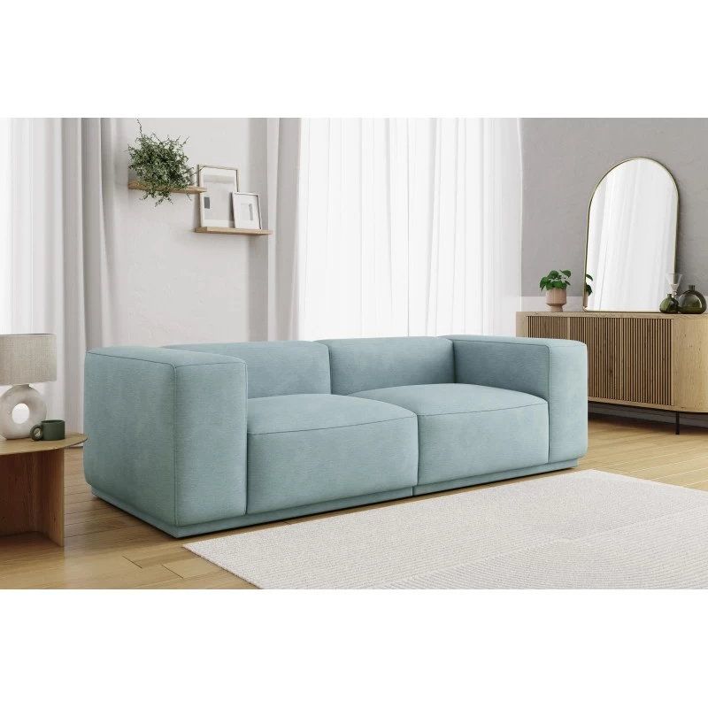 Canapé Droit SACHA Fixe Tissu Vert D'eau 4 Places 6 Canapé Droit SACHA Fixe Tissu Vert D'eau 4 Places – Image 6