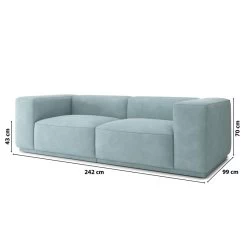 Canapé Droit SACHA Fixe Tissu Vert D'eau 4 Places 13 Canapé Droit SACHA Fixe Tissu Vert D'eau 4 Places -Meuble Déco Soldes canape droit sacha fixe tissu vert d eau 4 places 6