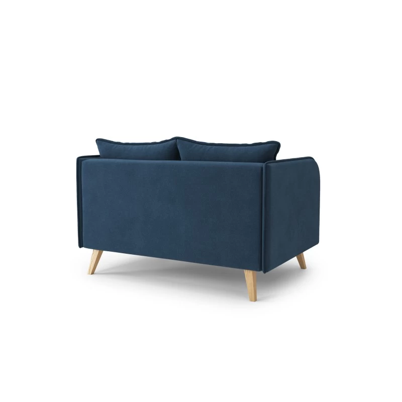 Canapé Droit SARAH Fixe Tissu Bleu 2 Places 4 Canapé Droit SARAH Fixe Tissu Bleu 2 Places – Image 4