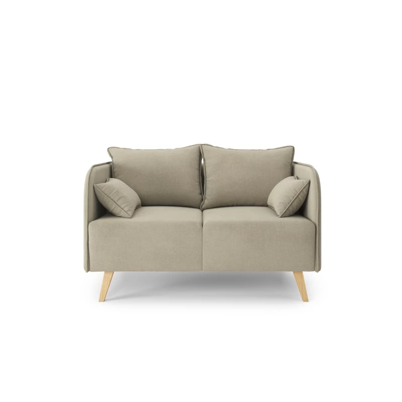 Canapé Droit SARAH Fixe Tissu Grège 2 Places 2 Canapé Droit SARAH Fixe Tissu Grège 2 Places – Image 2