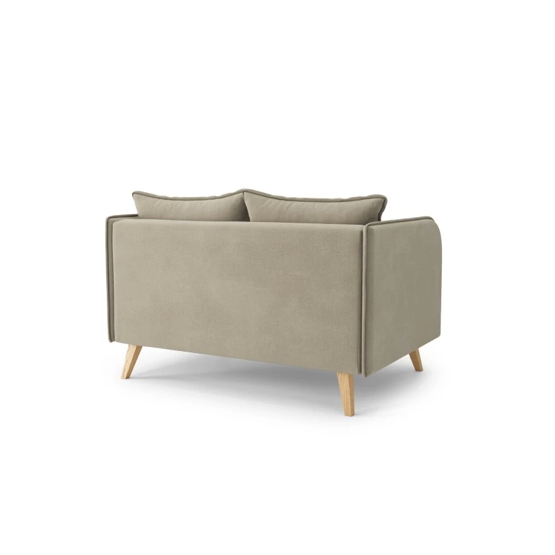 Canapé Droit SARAH Fixe Tissu Grège 2 Places 4 Canapé Droit SARAH Fixe Tissu Grège 2 Places – Image 4