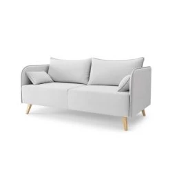 Canapé Droit SARAH Fixe Tissu Gris Clair 3 Places 9 Canapé Droit SARAH Fixe Tissu Gris Clair 3 Places -Meuble Déco Soldes canape droit sarah fixe tissu gris clair 3 places 2