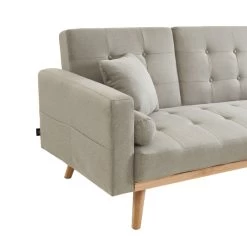 Canapé KELLY En Tissu Beige Avec Angle Convertible -Meuble Déco Soldes canape kelly tissu beige angle convertible 6