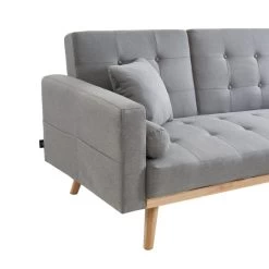 Canapé KELLY En Tissu Gris Avec Angle Convertible -Meuble Déco Soldes canape kelly tissu gris angle convertible 6