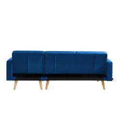Canapé KELLY En Velours Bleu Avec Angle Convertible 10 Canapé KELLY En Velours Bleu Avec Angle Convertible -Meuble Déco Soldes canape kelly velours bleu angle convertible 3