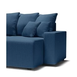 Canapé Panoramique ALMA Convertible Velours Côtelé Bleu Cobalt 6 Places -Meuble Déco Soldes canape panoramique alma convertible velours cotele bleu cobalt 6 places 6