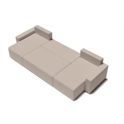 Canapé Panoramique ALMA Convertible Velours Côtelé Grège 6 Places 13 Canapé Panoramique ALMA Convertible Velours Côtelé Grège 6 Places -Meuble Déco Soldes canape panoramique alma convertible velours cotele grege 6 places 3