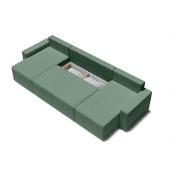 Canapé Panoramique ALMA Convertible Velours Côtelé Vert 6 Places 14 Canapé Panoramique ALMA Convertible Velours Côtelé Vert 6 Places -Meuble Déco Soldes canape panoramique alma convertible velours cotele vert 6 places 4