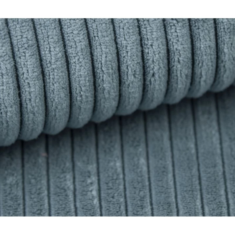 Canapé Panoramique MIRA Convertible Velours Côtelé Bleu 6 Places 8 Canapé Panoramique MIRA Convertible Velours Côtelé Bleu 6 Places – Image 8