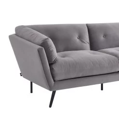 Lot De Canapés THELMA En Velours Girs Fixe 17 Lot De Canapés THELMA En Velours Girs Fixe -Meuble Déco Soldes canape thelma 32 velours gris lot canapes 3places 2places 8