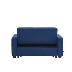 Canapé Droit LENA Convertible Tissu Bleu 2 Places -Meuble Déco Soldes canpe droit lena convertible tissu bleu 2 places 5
