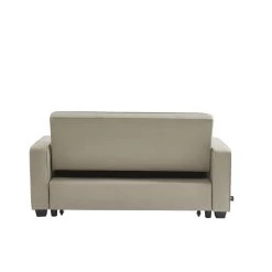 Canapé Droit LENA Convertible Tissu Grège 3 Places -Meuble Déco Soldes canpe droit lena convertible tissu grege 3 places 5