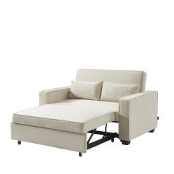 Canapé Droit LENA Convertible Velours Beige 2 Places 11 Canapé Droit LENA Convertible Velours Beige 2 Places -Meuble Déco Soldes canpe droit lena convertible velours beige 2 places 3