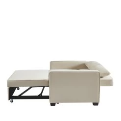 Canapé Droit LENA Convertible Velours Beige 2 Places 12 Canapé Droit LENA Convertible Velours Beige 2 Places -Meuble Déco Soldes canpe droit lena convertible velours beige 2 places 4
