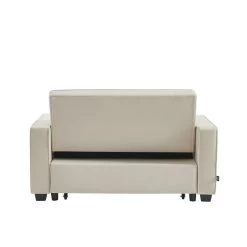 Canapé Droit LENA Convertible Velours Beige 2 Places 13 Canapé Droit LENA Convertible Velours Beige 2 Places -Meuble Déco Soldes canpe droit lena convertible velours beige 2 places 5