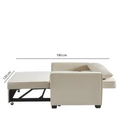 Canapé Droit LENA Convertible Velours Beige 2 Places 15 Canapé Droit LENA Convertible Velours Beige 2 Places -Meuble Déco Soldes canpe droit lena convertible velours beige 2 places 7