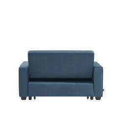 Canapé Droit LENA Convertible Velours Bleu 2 Places -Meuble Déco Soldes canpe droit lena convertible velours bleu 2 places 5