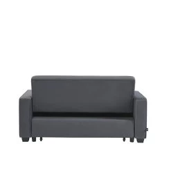 Canapé Droit LENA Convertible Velours Gris 3 Places -Meuble Déco Soldes canpe droit lena convertible velours gris 3 places 5