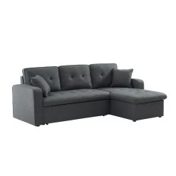 Canapé D'angle CANVAS Tissu Anthracite Coffre Angle Convertible 11 Canapé D'angle CANVAS Tissu Anthracite Coffre Angle Convertible -Meuble Déco Soldes canvasancvant canape 4pl 2