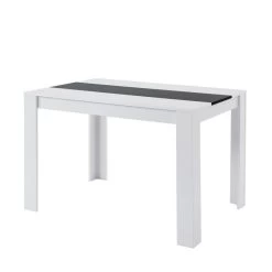Table à Manger DAMIA Noir Et Blanc 120cm -Meuble Déco Soldes damia table de sejour 120 cm 2