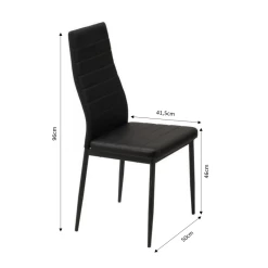 Ensemble Repas FELIX Effet Chêne Et PU Noir 6 Chaises 11 Ensemble Repas FELIX Effet Chêne Et PU Noir 6 Chaises -Meuble Déco Soldes ensemble repas felix effet chene et pu noir 4 chaises 1