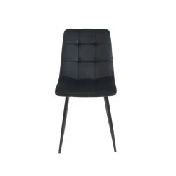 Ensemble Repas FELIX Effet Chêne Et Velours Noir 4 Chaises -Meuble Déco Soldes ensemble repas felix effet chene et velours noir 4 chaises 8