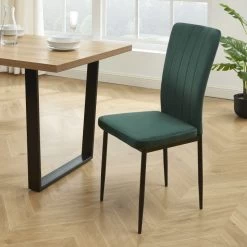 Ensemble Repas FELIX Effet Chêne Et Velours Vert 4 Chaises 13 Ensemble Repas FELIX Effet Chêne Et Velours Vert 4 Chaises -Meuble Déco Soldes ensemble repas felix effet chene et velours vert 4 chaises 2