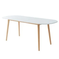 Table Extensible ERIKA Laqué Blanc Mat 8 Personnes 160 à 200cm -Meuble Déco Soldes erika1 table blanche 3