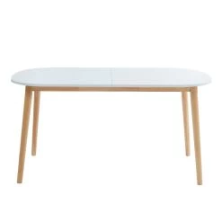 Table Extensible ERIKA Laqué Blanc Mat 8 Personnes 160 à 200cm -Meuble Déco Soldes erika1 table blanche 4